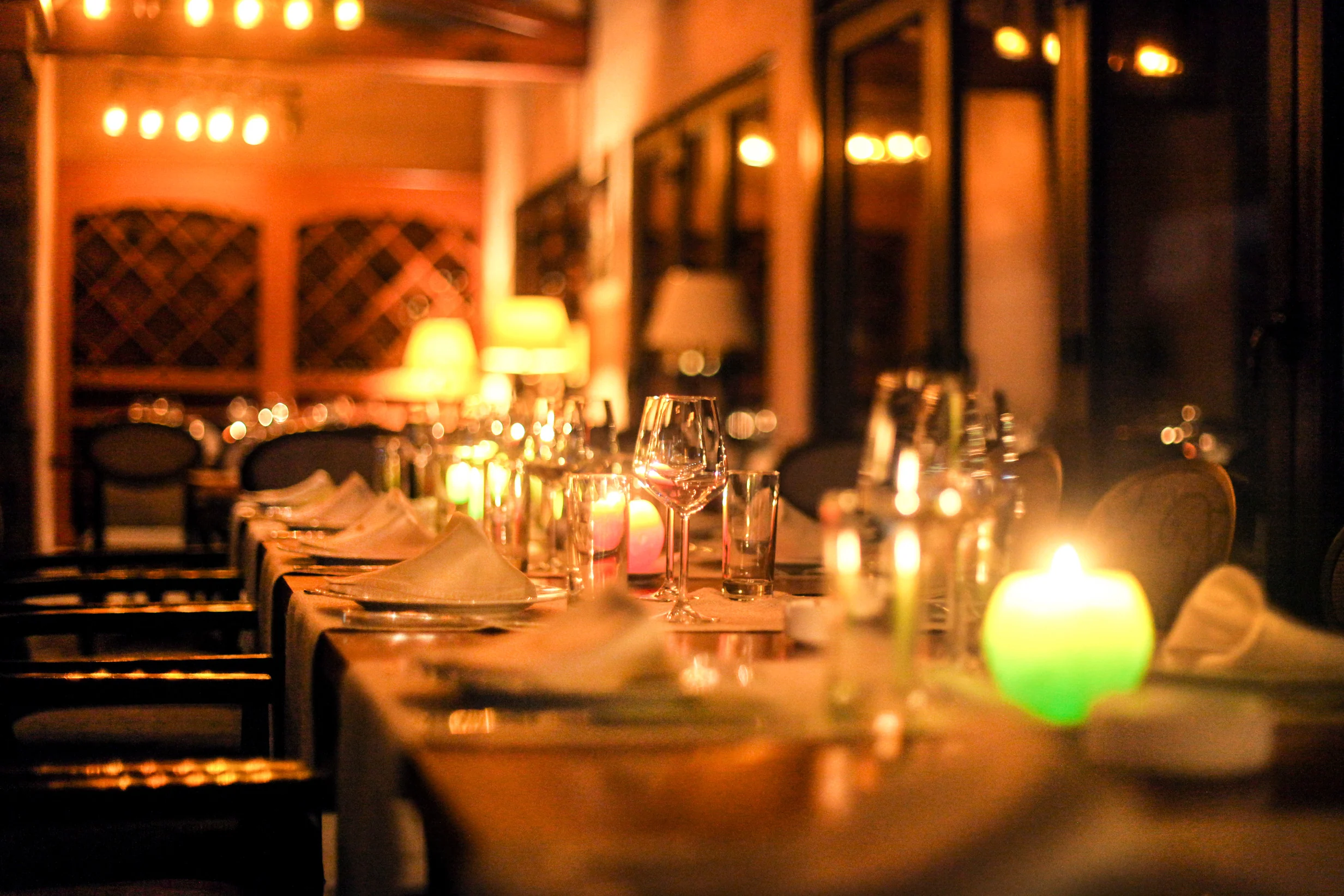 Private dining table at Brasserie Circa